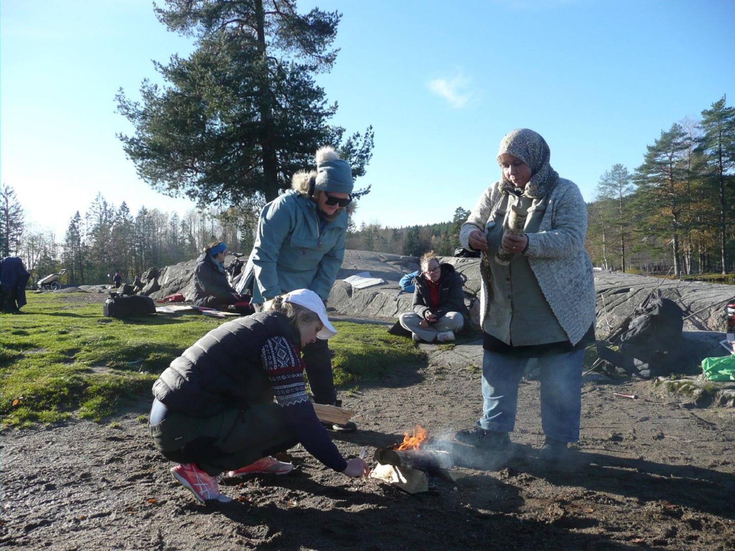 Fra sosial samling på Sognsvann. Foto: Emanuel Lie