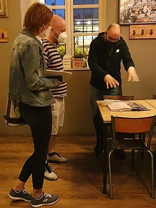 Lars Magnus Jenssen, Toini O. Bratli og Luca Marin  ved Magazzini Oz. Foto: Caroline Schøning 